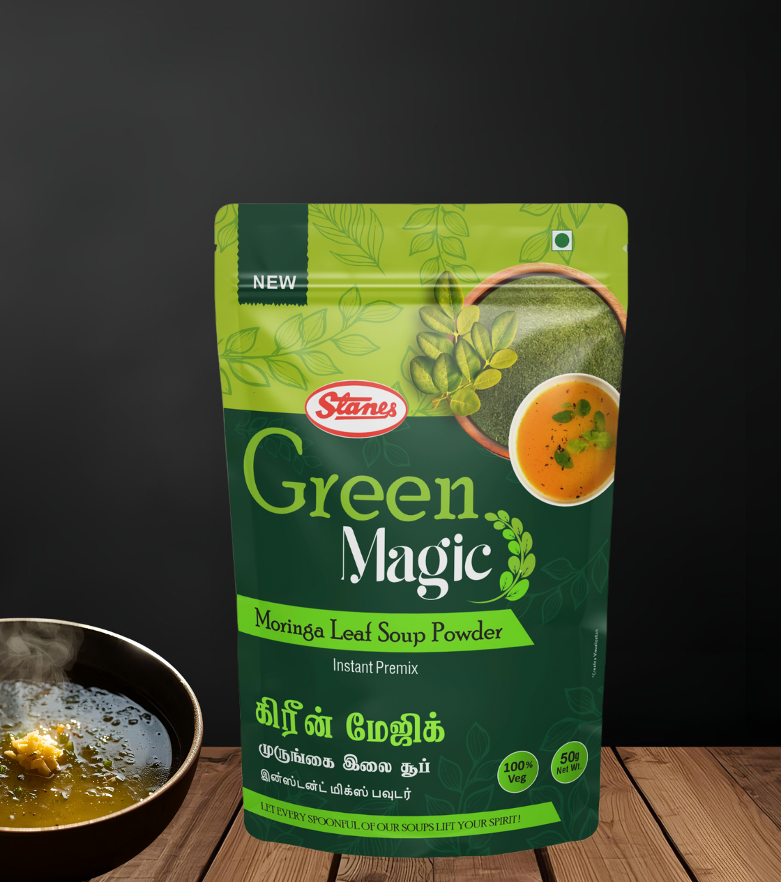 Green Magic – Moringa Leaf Soup Powder